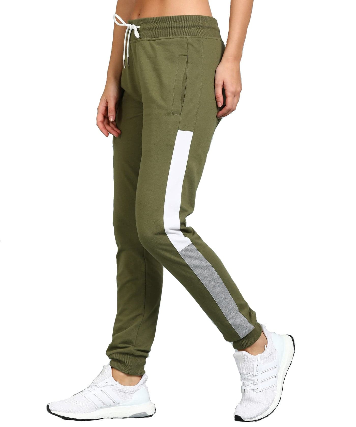 Alan Jones Clothing Women's Slim Fit Trackpants (Olive Green_XS)