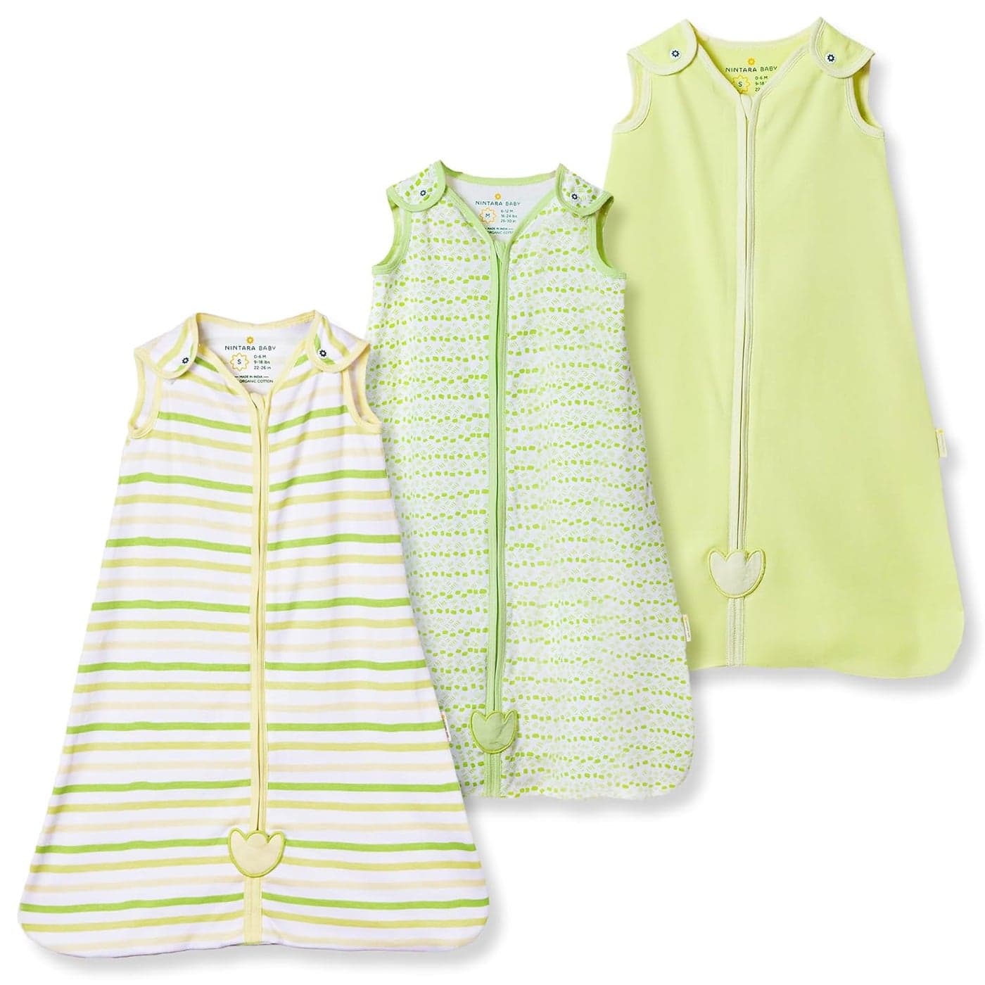 NINTARABABY 05 TOG Sleep Sack Premium Organic Cotton Lightweight Wearable Blanket for Newborns Infants Toddlers 024 Months Unisex Baby Sleeping Bag Gifts for Babies Pack of 3