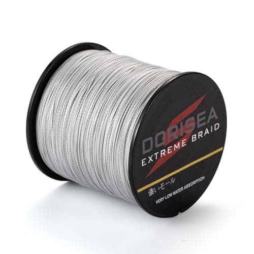 Dorisea Extreme Braid 100% Pe Braided Fishing Line 109Yards-2187Yards 6-300Lb Test Gray (1000m/1093Yards 30lb/0.26mm)