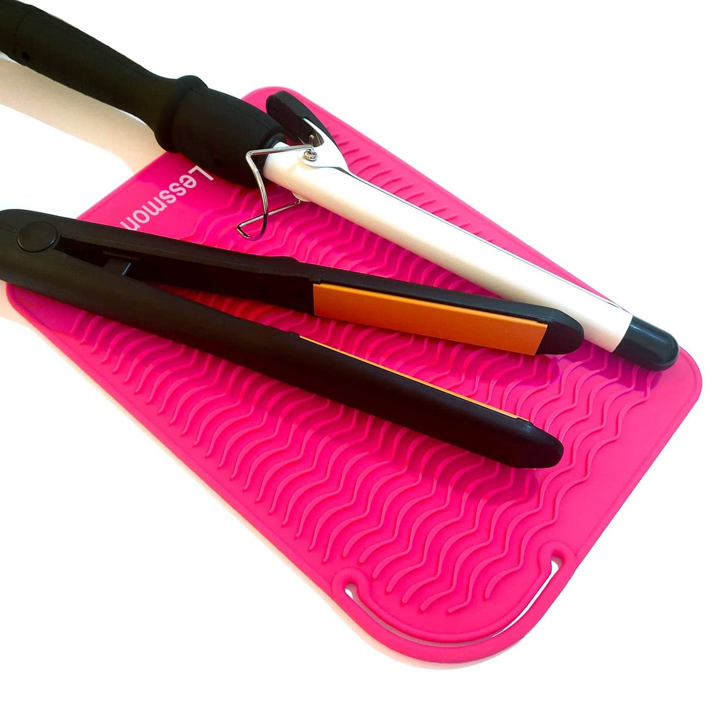Large Heat Resistant Mat for Curling Irons Hair Straightener Flat Irons and Hair Styling Tools 11 x 75 Pink