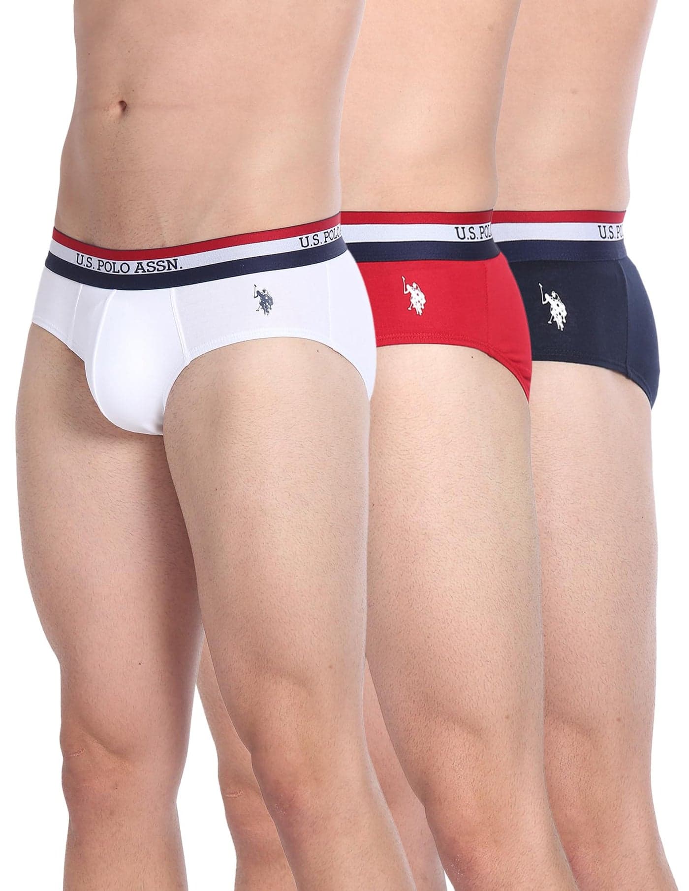 U.S. POLO ASSN. Mens EB002 Anti Microbial Signature Cotton Stretch Underwear Brief -Pack of 2