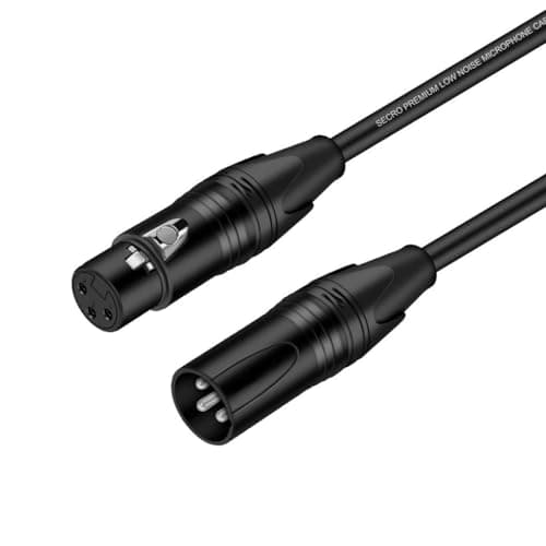 SeCro Panther Series XLR Male to Female Quality Microphone Wire Balanced 3 PIN Mic Cables Cord Compatible with Microphone Studio Harmonizer Mixing Boards Speaker Radio Station etc (10 Meter)