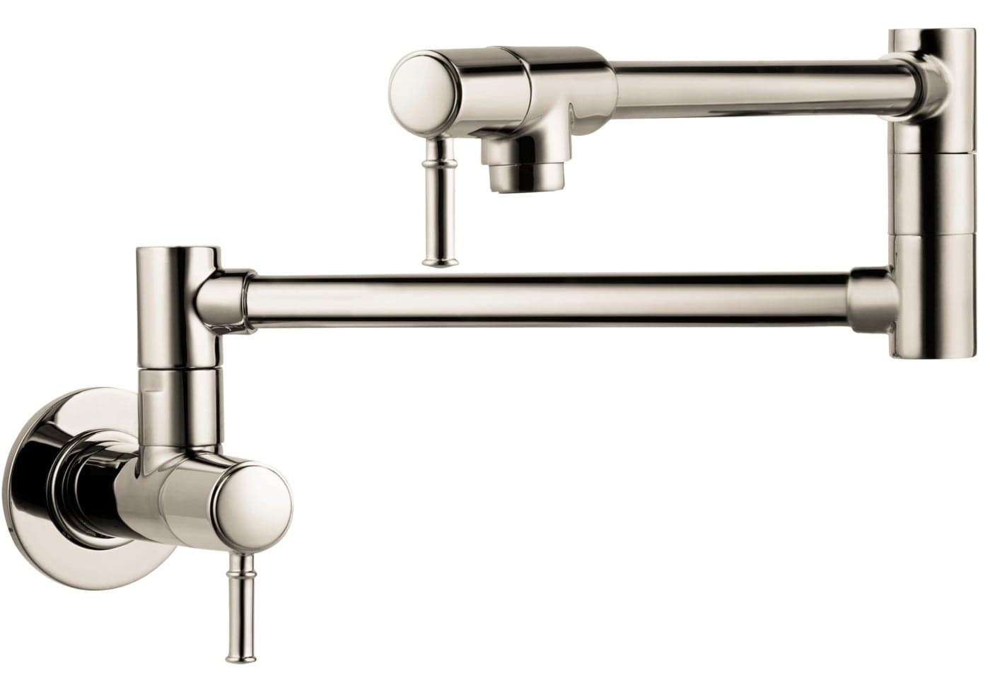 hansgrohe 04218830 Talis C 8inch Tall 2Handle Pot Filler with 360Degree Swivel in Polished Nickel