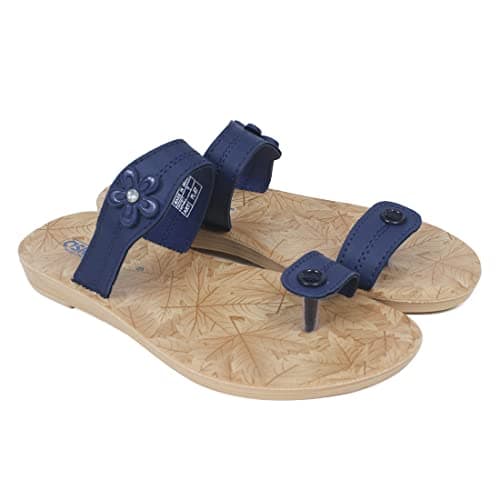 ASIAN Women's Stylish Lightweight Flip-Flop & Slipper for Women's & Girl's Blue,UK 8