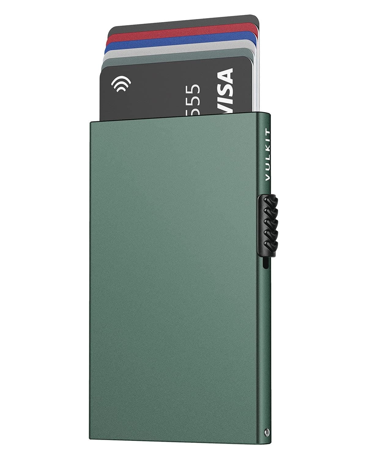 VULKIT Minimalist Credit Card Holder Pop Up Cards RFID Protection Slim Metal Wallet