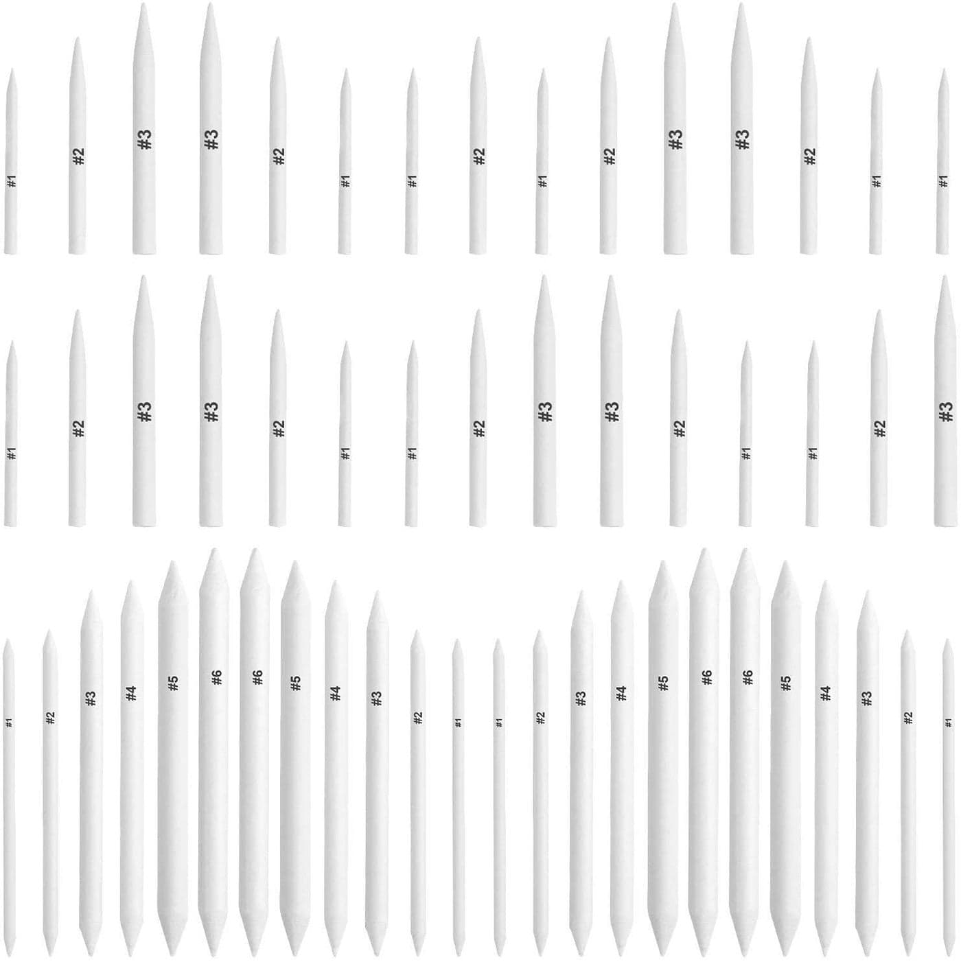 FEBSNOW 108 Pcs Blending Stumps and Tortillions Paper Art Blenders Art Pencils Drawing Pencils for Student Artist Charcoal Sketch Drawing Tools Sketch Supplies