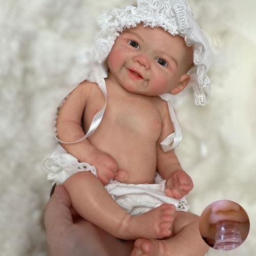 Gileutay 12 inch Silicone Baby Dolls Full Body Girl Realistic Reborn Dolls Hand Painted Real Life Baby Dolls Toy for Kids
