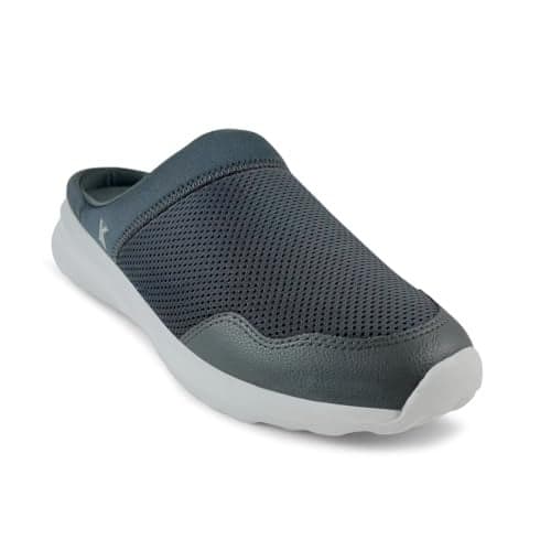 KazarMax Men's Grey Cushioned Comfortable Lightweight Mule -11 UK