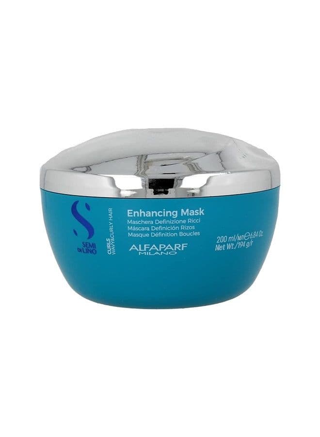 Semi Di Lino Curls Enhancing Mask for Wavy and Curly Hair - Hydrates and Nourishes - Reduces Frizz - Protects Against Humidity - Vegan-Friendly Formula - 6.84 oz.