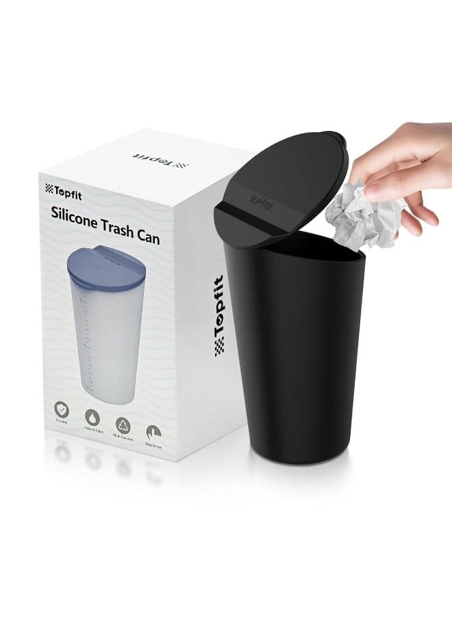 Topfit Silicone Trash Can with Lid