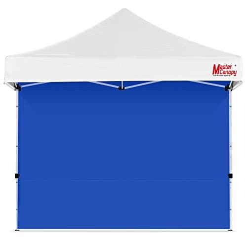 MASTERCANOPY 10x10ft Canopy SunWall Instant Canopy SideWall for Pop Up Canopy Tent Gazebos, UV Protection Sidewall Only, Spliceable (1 Pack, Blue)