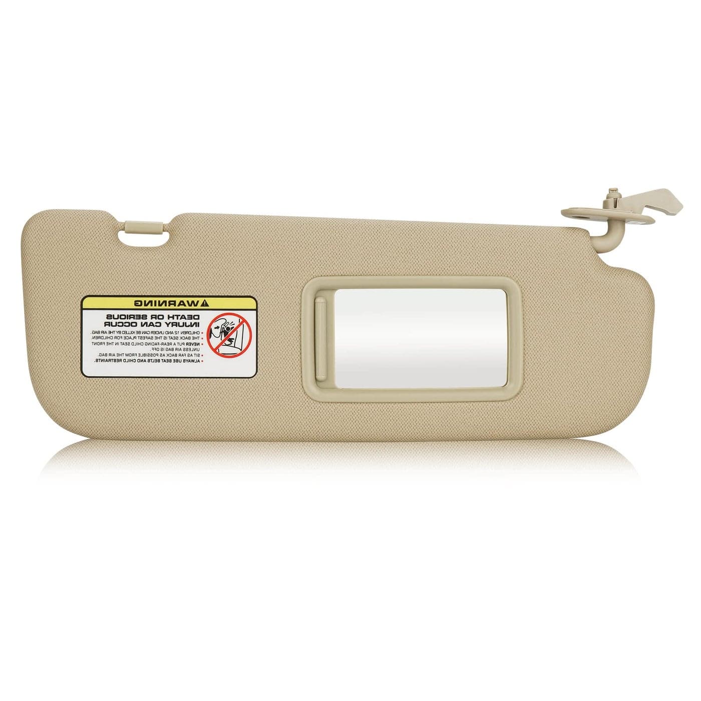 TadaMark Right Passenger Side Sun Visor Fit for Hyundai Elantra 2011 2012 2013 2014 2015 Beige Without Light Replace 852203X000TX