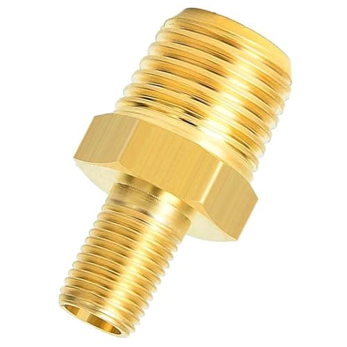 1Pcs Brass Air Inflator Adapter 14 NPTM to Standard Schrader ValveM Tank ValveTire Inflator Connector for Auto Portable Air CompressorPump Air Hose Air Chuck