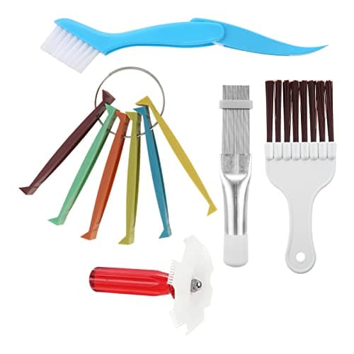 HZ-MONSTAR 5PCS Air Conditioner Condenser Fin Comb Set, 3Pcs Fin Comb Condenser Fin Straightener, 2Pcs Coil Cleaner Fin Comb, Air Conditioner Fin Comb, AC Fin Comb and Brown Brush Air Conditioner Fin