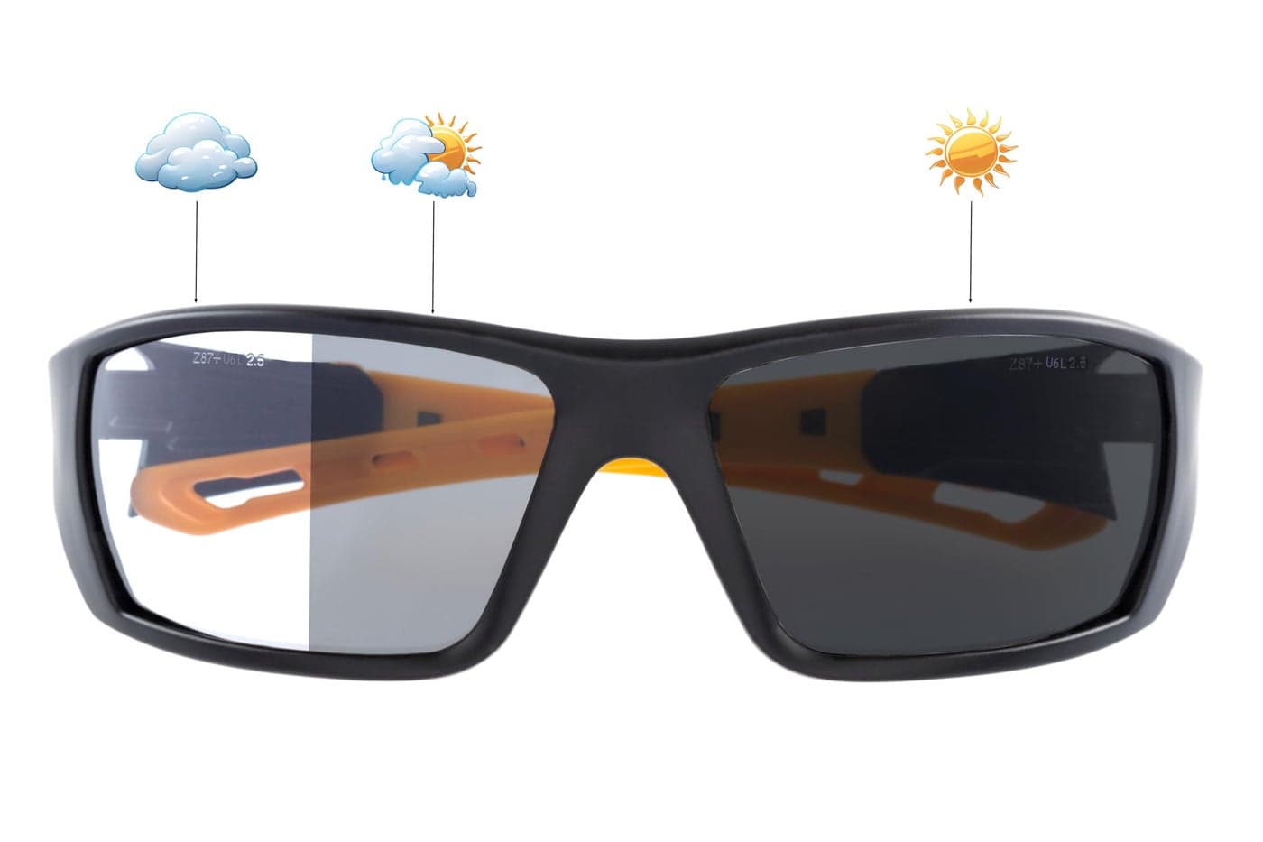 CAT Photoplan Photochromic Safety Glasses ANSI Z871 UV Protection Anti Fog Universal Fit for Men Women