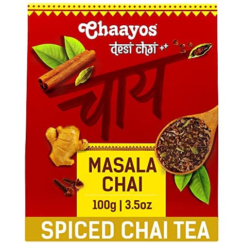 Chaayos Masala Tea 100g, Strong Chai with Goodness of Adrak, Elaichi, Tulsi, Cinnamon & Clove For Chai Lovers Across India, 100% Immunity Booster, All Natural Ingredients, Black Tea
