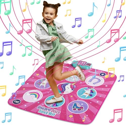 Klevly Unicorn Dance Mat for Kids Ages 6 Plays 5 Levels 5 Songs Unicorn Gifts for 6 Year Old Girl Toys for Girls Gifts for Girls