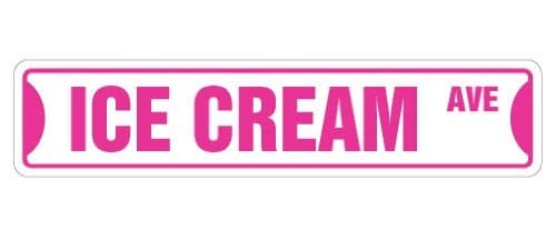 ICE Cream Street Sign Shop Lover New Store Scoop | Indoor/Outdoor | 24" Wide