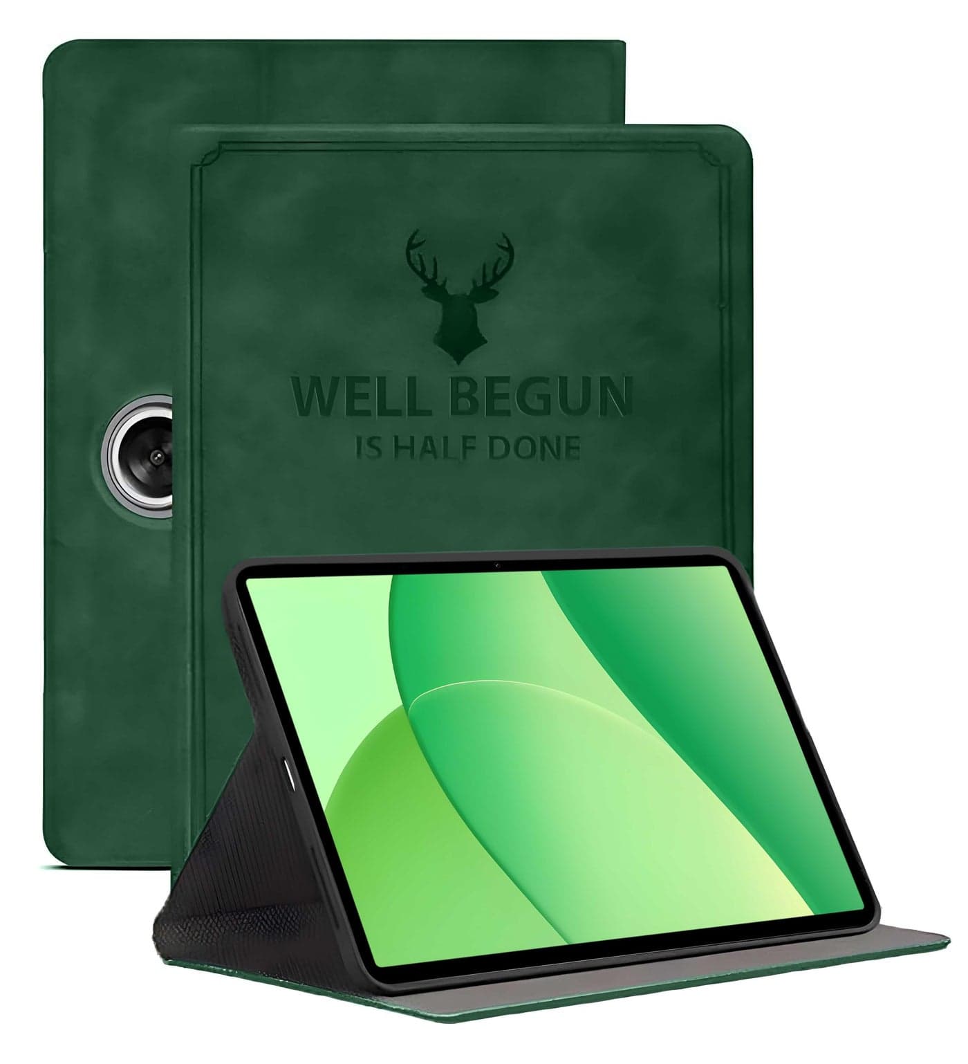 ProElite Case Cover for Oppo Pad SE 11 inch Case, Deer Flip case Cover for Oppo Pad SE 11 inch Case, Dark Green