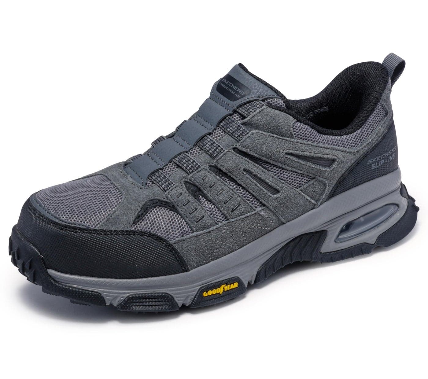 Skechers Men's Skech-Air Envoy Cabon Nano Safety Toe Hands Free Slip-in Construction Shoe, Char, 10