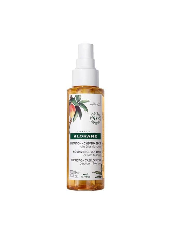 Nourishing Dry Hair Oil with Mango, Hydrating and Protecting Bi-Phase Spray, Paraben, Sulfate and Alcohol Free, Vegan, Dermatologist tested