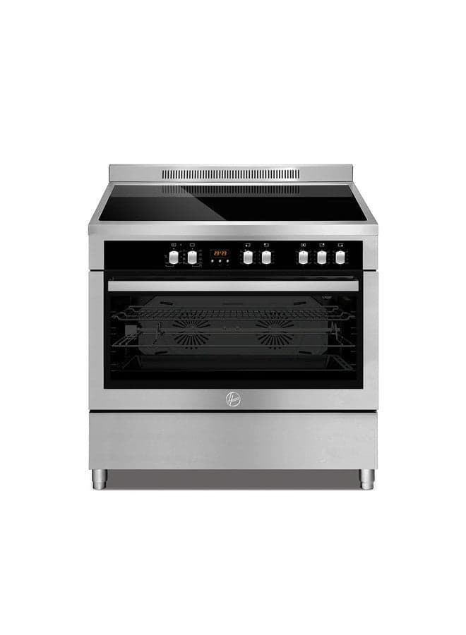 90 x 60 cm Ceramic Cooker,Full Electric Cooker 5 Cooking Zone with 2 Convection Fans 1 Cooling Fan, Self Cleaning, 100L Oven 1 Year Warranty,Made in Turkey Stainless Steel HVC-S95E-S HVC-S95E-S Silver