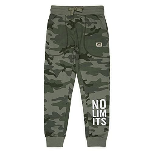 Alan Jones Clothing Boys Camouflage Joggers Trackpant | Ribbed Waist & Bottom Hem | Drawstring Closure | Regular Fit (Green_ 15-16 Years)
