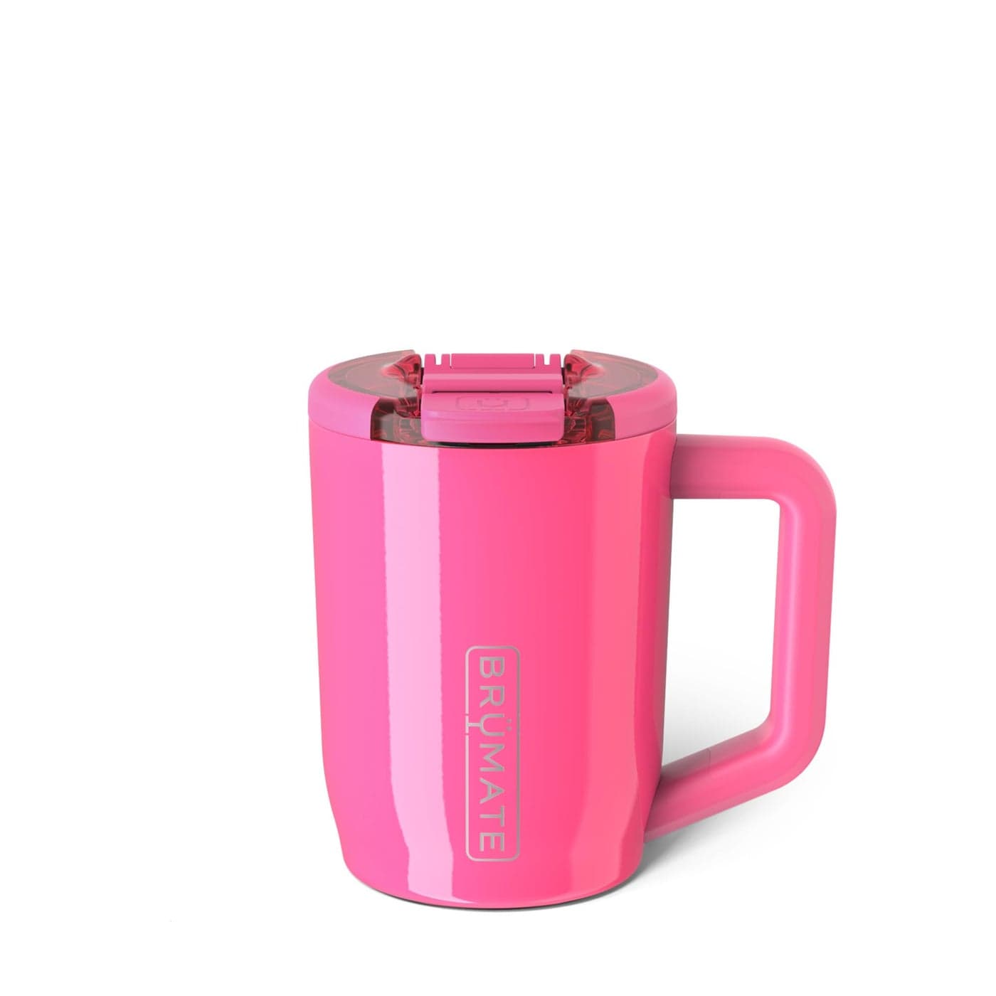 BrMate Mv 15oz 100 Leak Proof Insulated Coffee Mug with Handle Lid Stainless Steel Coffee Travel Mug Double Walled Coffee Cup Neon Pink