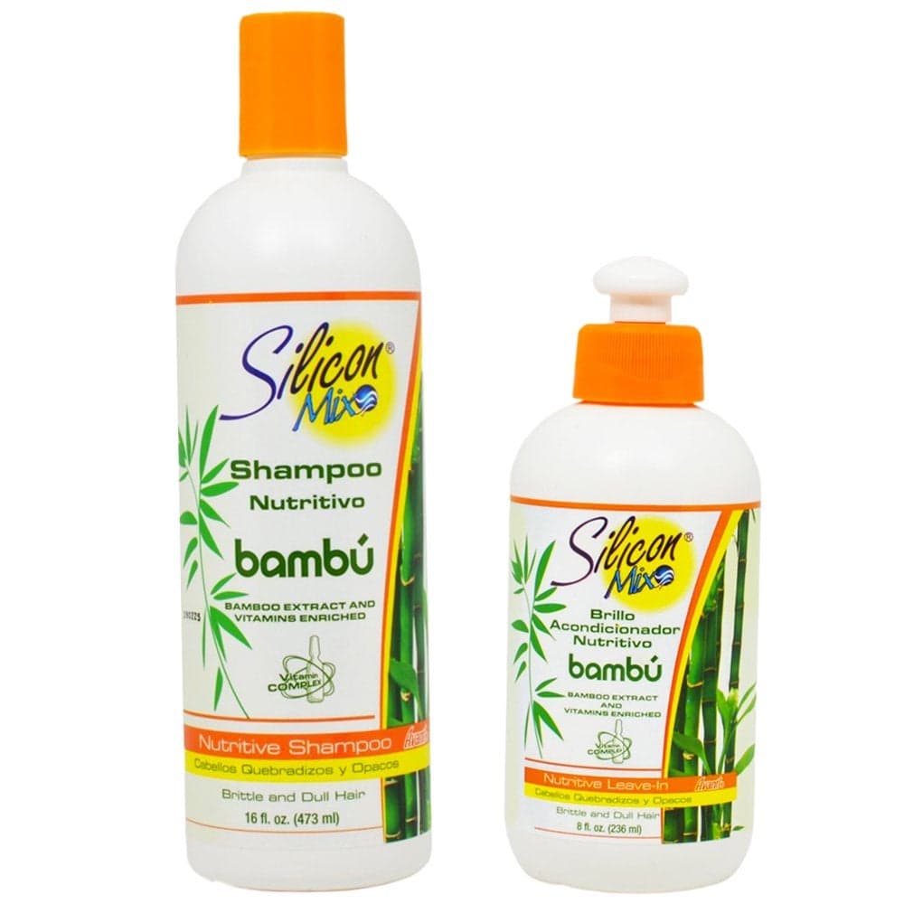 Silicon Mix Bambu Shampoo and Conditioner Combo Pack 16 Ounce Shampoo 8 Ounce Conditioner Bambu