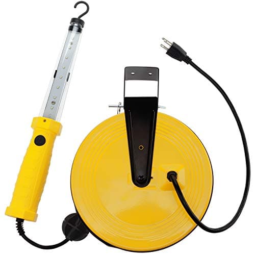 BAYCO SL866 1200 lm LED Work Light with Magnetic Hook on Retractable Reel Yellow