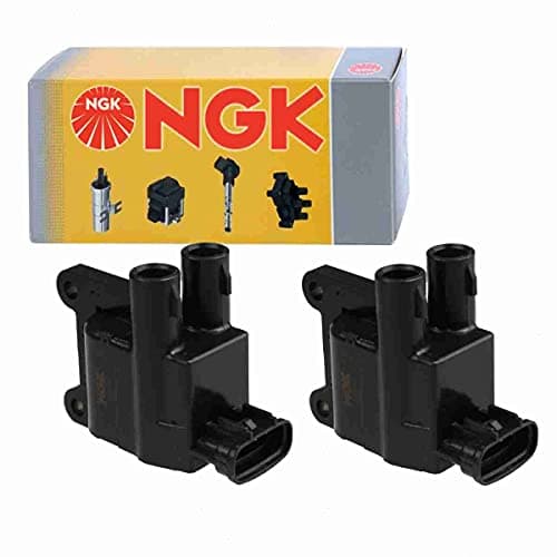 2 pc NGK Ignition Coils compatible with Toyota Tacoma 2.4L 2.7L L4 1997-2000