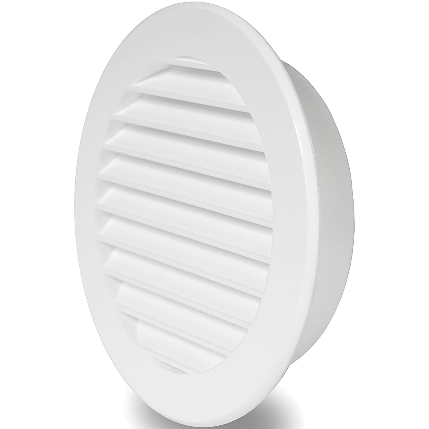 Repa Market 4 Inch Plastic White Round Soffit Vent Cover With Flange Air Vent Louver Protective Screen Mesh HVAC Ventilation