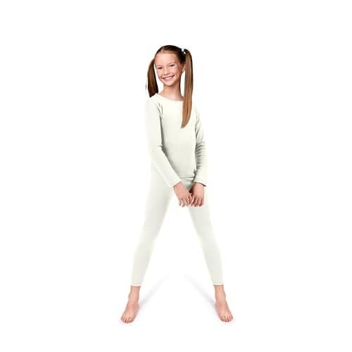 Rocky Thermal Underwear Kids Girls Thermal Underwear Set Toddler Long Johns kid Thermals Kid Base Layer kids thermals top bottom set Winter Clothes Shirt Pants Ski/Extreme Cold (White, XS)