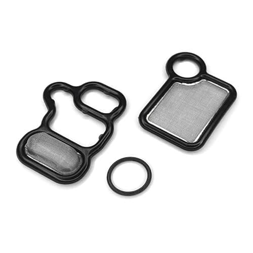 SWQS VVT VTEC Solenoid Gasket Valve Cover Set with Spool Valve Filter Screen for 2002-2015 Honda Civic Accord CR-V Element Fit Crosstour, Acura RSX TSX RDX, Replaces 15845-RAA-A01 91319-PAA-A01