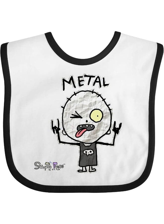 inktastic Metal Face Baby Bib - Gus Fink Studios