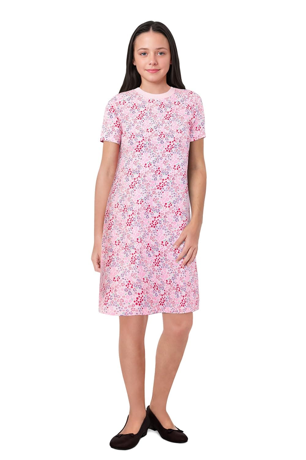 Allen Solly Girls Pink Print Casual Dress