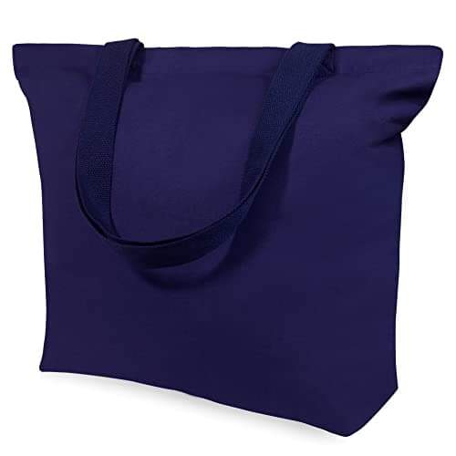 TOPDesign 6-Pack Canvas Tote Bags with Magnetic Snap, Reusable Grocery Shopping Bags, DIY Your Creative Designs