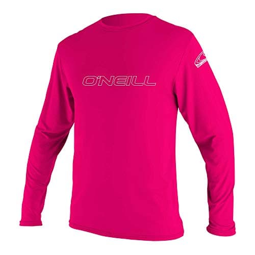 O'Neill Wetsuits Youth Basic Skins UPF 50+ Long Sleeve Sun Shirt, Watermelon, 8
