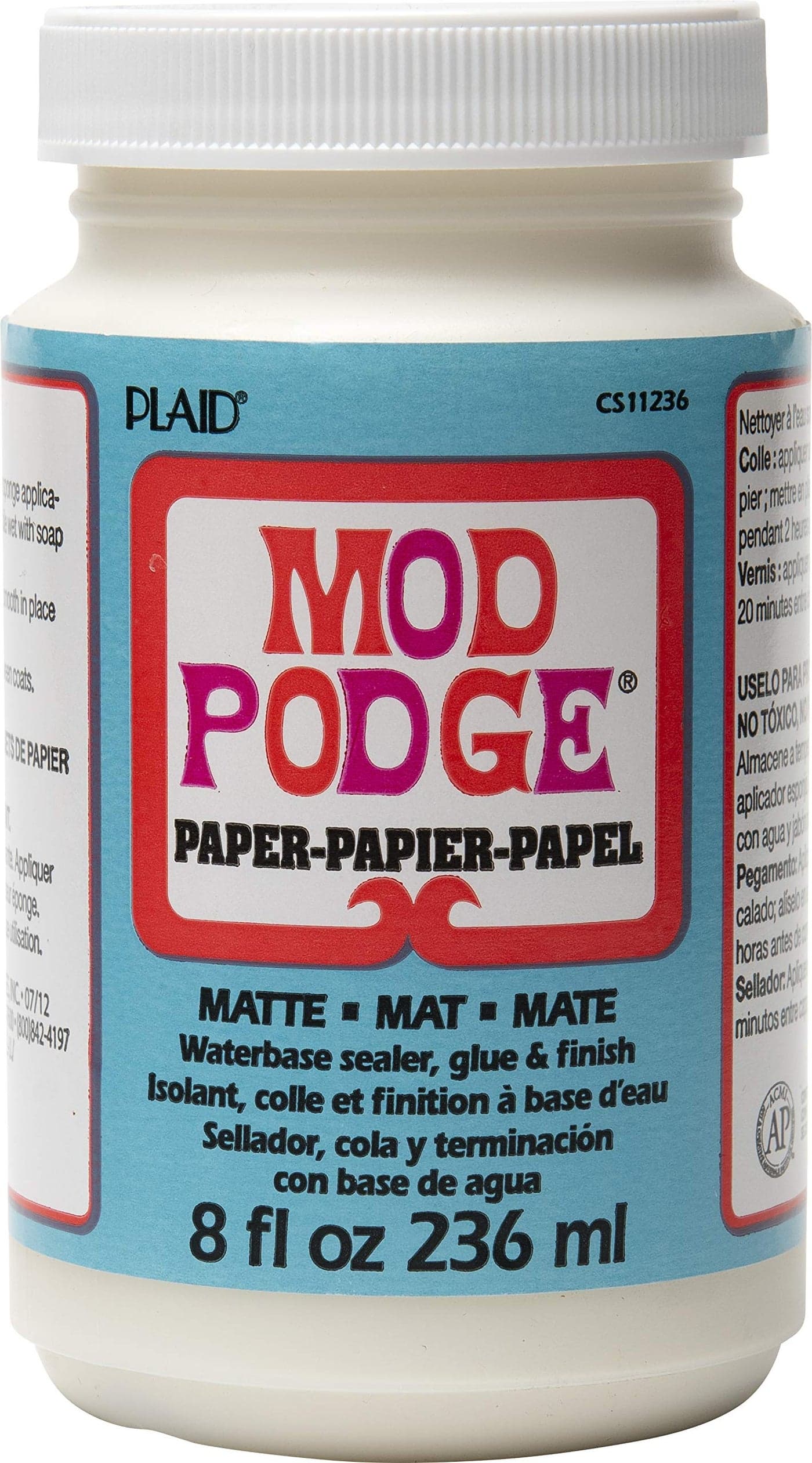 Mod Podge Waterbase Sealer Glue and Finish for Paper 8Ounce CS11236 Matte Finish