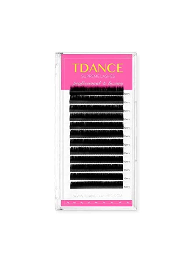 TDANCE Lash Extension Matte Black Eyelash Extension C CC D DD J B L Curl Volume Classic Lash Extensions 003018mm Thickness Professional Salon Use003CC14 mm