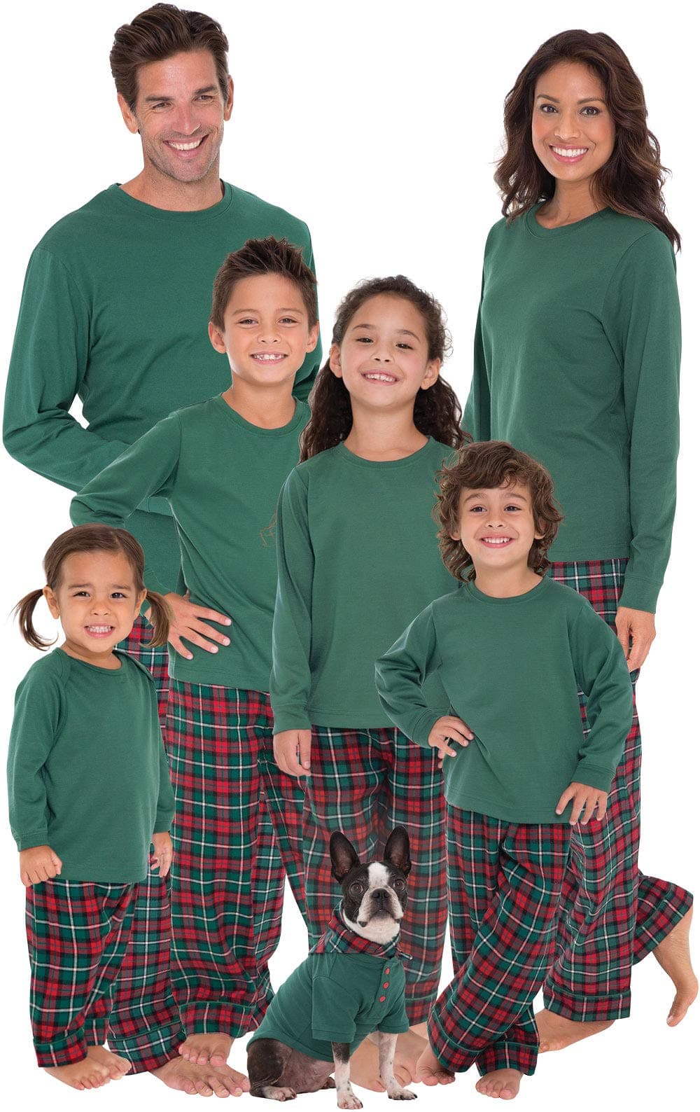 PajamaGram Christmas Pajamas For Family Red Green Plaid Mens XL