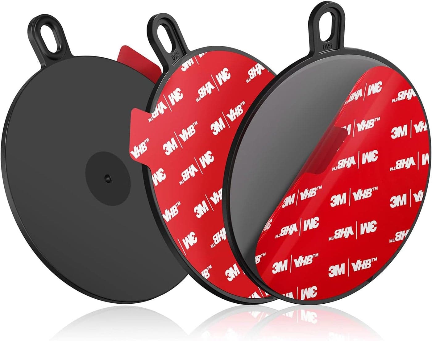 volport 3 Pack Dashboard Pad Mounting Disk for Suction Cup - 95mm/3.74" 3M VHB Heat Resistant Adhesive Sticky Pad