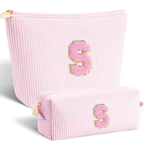 Btffitting Gifts for Teenage Girls Birthday Gift for Girls - Makeup Bag Cosmetic Bag Teacher Gifts for 3 4 5 6 7 8 9 10 11 12 13 Year Old Girl Christmas Gift for Women - Pink,S