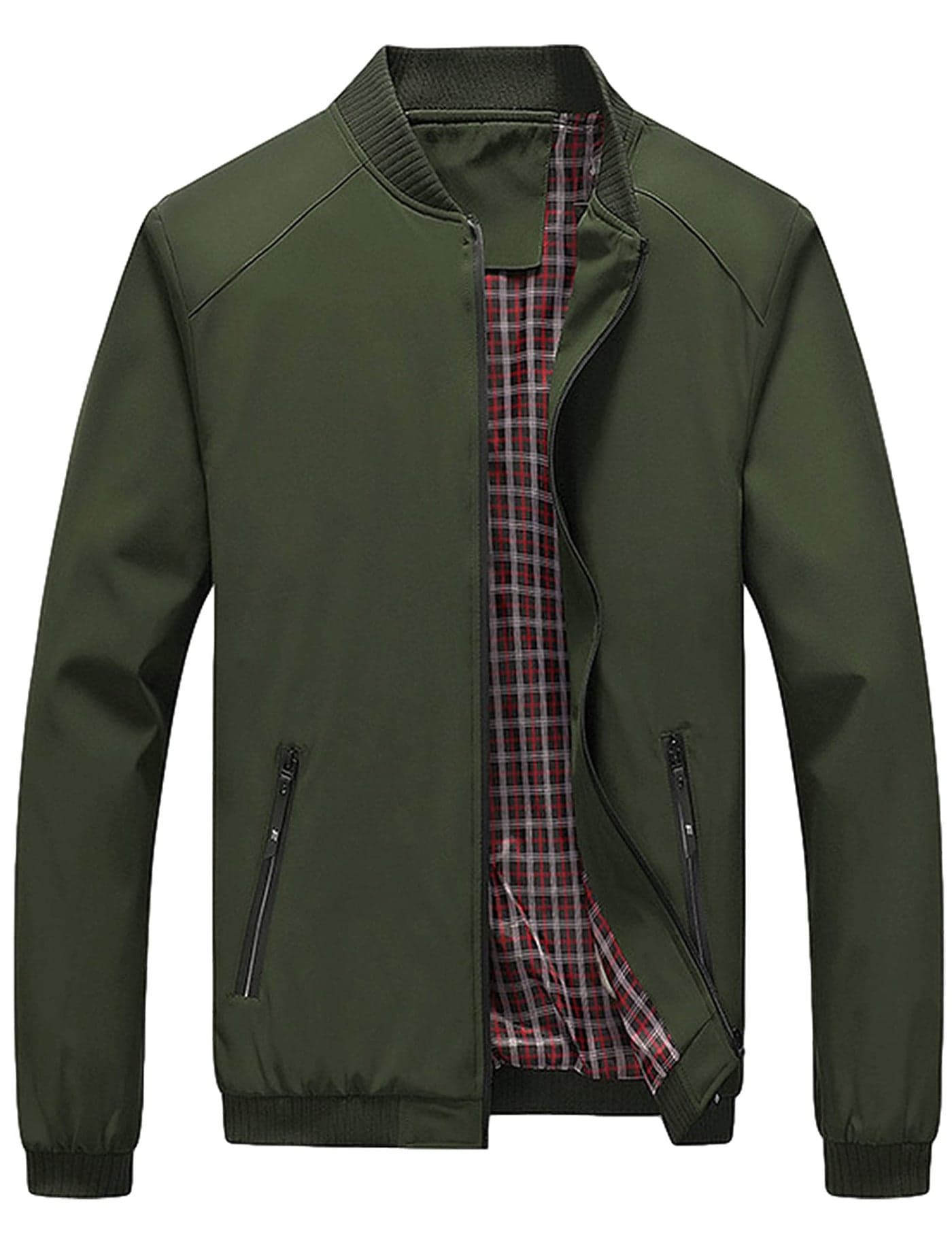 Lentta Mens Slim Fit Lightweight Softshell Bomber Jacket Coat Fall Jackets For Men XXLarge Army Green