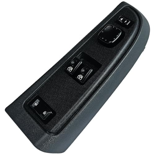 SWITCHDOCTOR Window Master Switch & Dark Gray Bezel Set for 2003-2006 Chevrolet Silverado & GMC Sierra (Full Assembly, Regular Cab, Standard Cab Pickup, Dark Pewter, 15883318, 15883322, Chevy)