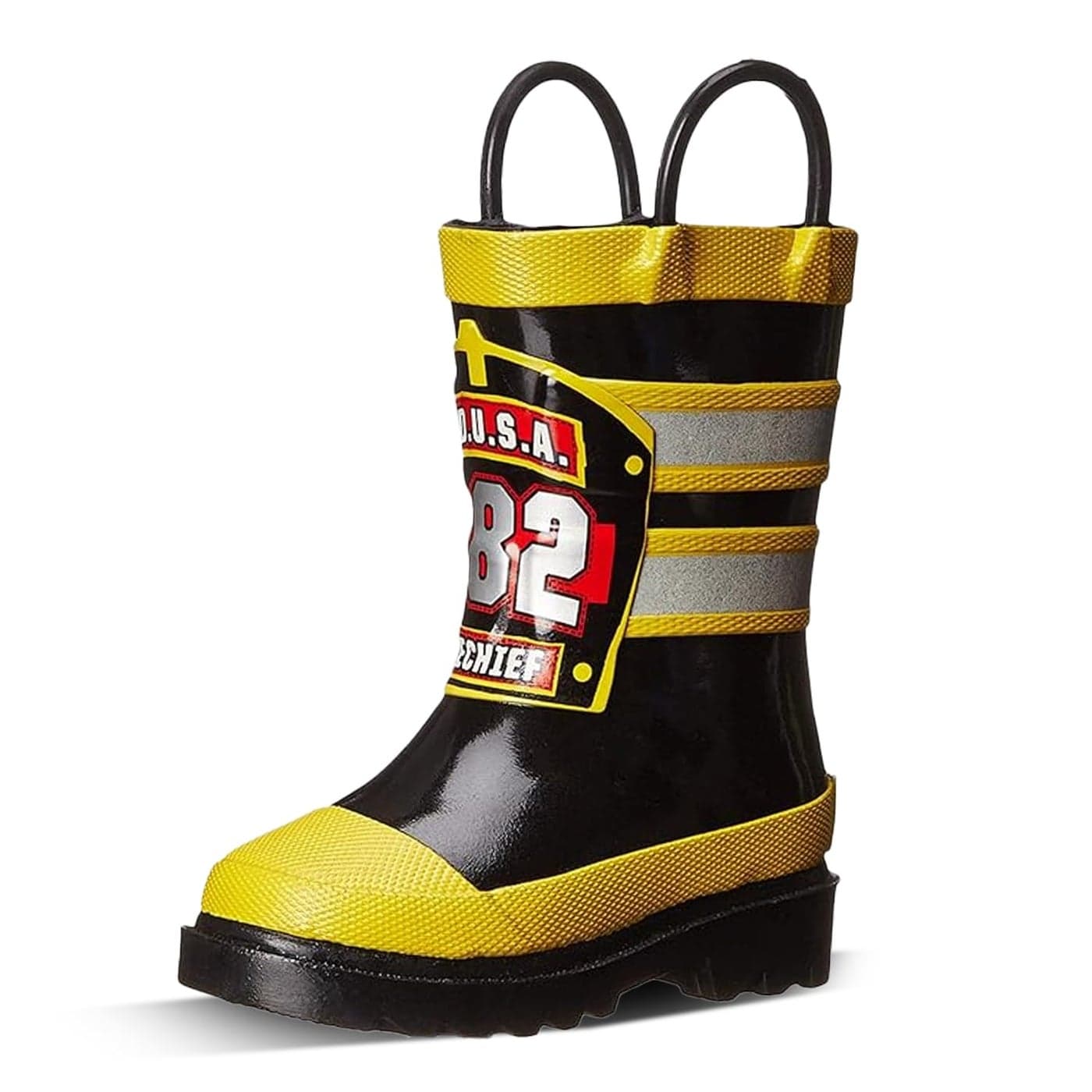 Western Chief Boys Waterproof Printed Rain Boot with Easy Pull on Handles Fdusa 8 M US Toddler