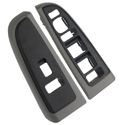 Window Switch Bezel Cover Gray Compatible with Chevy Chevrolet Avalanche Silverado Suburban Tahoe, GMC Sierra Yukon, Cadillac Escalade 2004-2007 89045129 89045121 Window Switch Trim Accessories