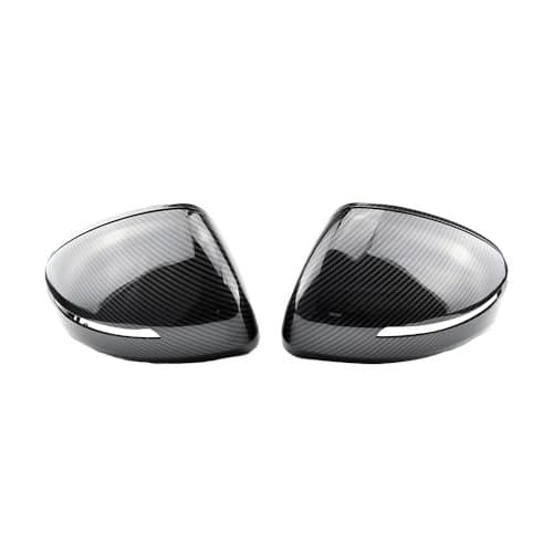 QKLsudua 1 Pair Carbon Fiber Pattern Exterior Rearview Mirror Housings Door Mirror Covering Caps Compatible with A-udi TT MK2 8J R8 2007-2014