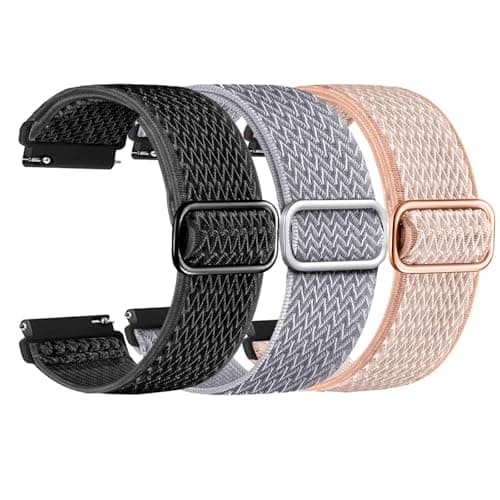 Xininyia ID208 Plus Smart Watch Bands, 22mm Stretch Breathable Elastic Nylon Bands for Fitpolo/Quican/Aeac/Tensky ID208 Plus Smartwatch Replacement Wristband Adjustable Straps (Not Fit for ID208BT)