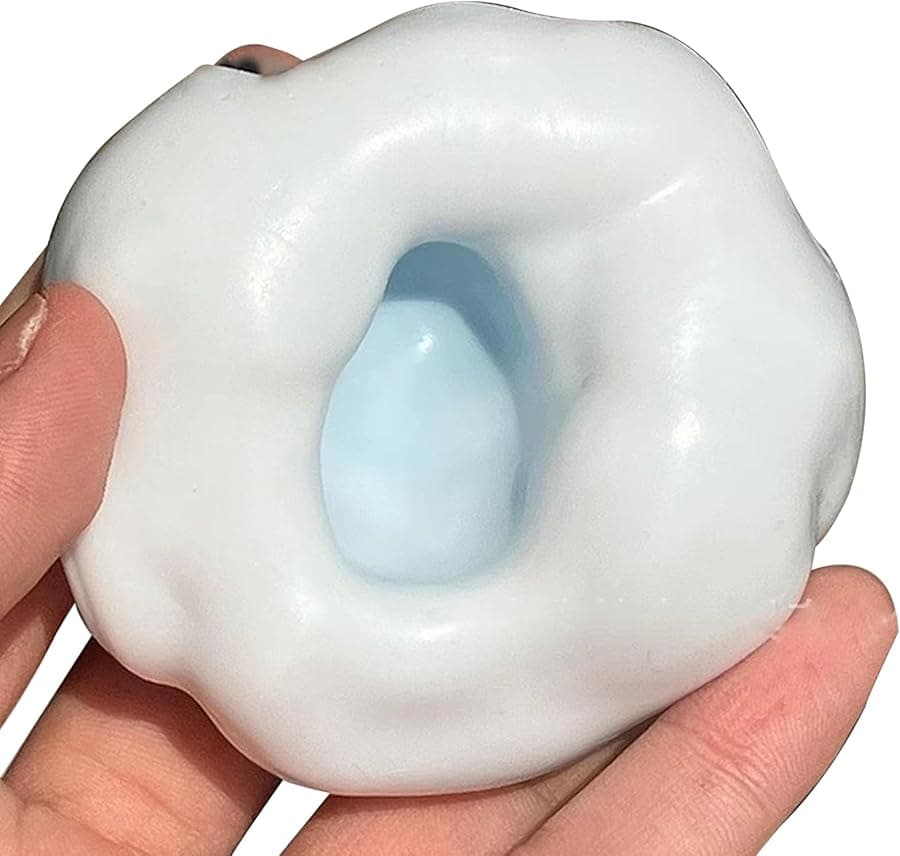 Blue Squeeze Toy Thermoplastic Rubber Fidget Ball Sensory Stress Relief Gift
